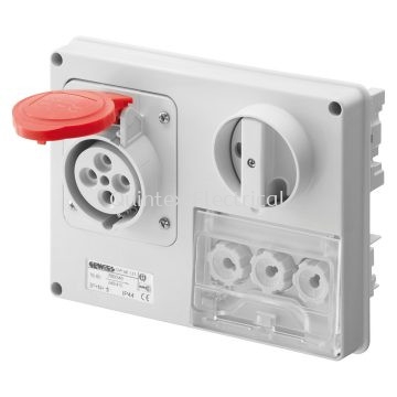 GEWISS Horizontal interlocked socket outlets with fuse holder base - 50/60Hz