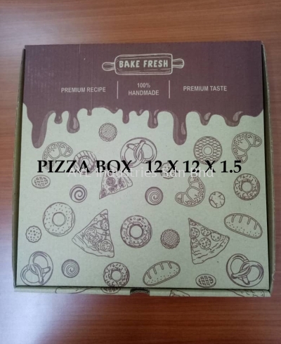 BAKE PRESH PIZZA BOX (9'' INCH) (12X12X1.5)