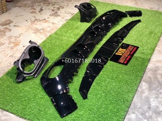 mercedes benz w177 a class rear diffuser a45 for w177 amg replace upgrade performance sporty look with gloss black pp material new set