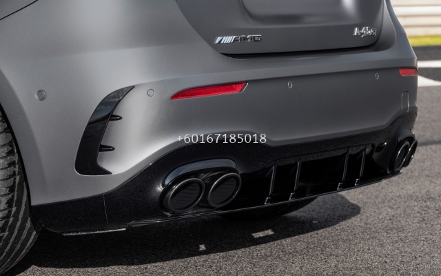 mercedes benz w177 a class a45 rear diffuser for w177 replace upgrade performance sporty look with gloss black pp material new set