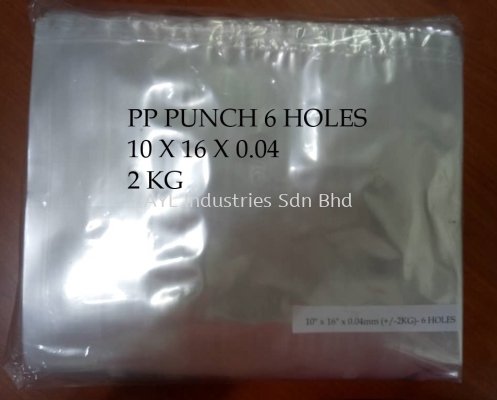 PP PUNCH 6 HOLES (10 X 16 X0.04) (2KG)