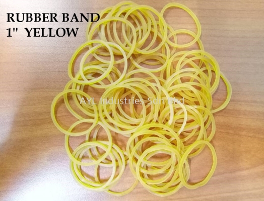 1''INCH RUBBER BAND (YELLOW) 500G
