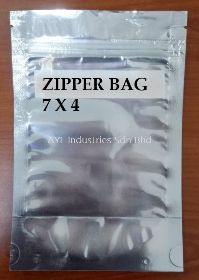 ALUMINIUM ZIPPER BAG (7x4)