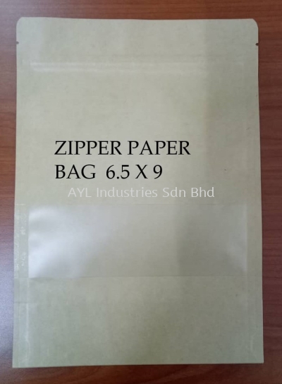 ZIPPER PAPER BAG (6.5X9.5)