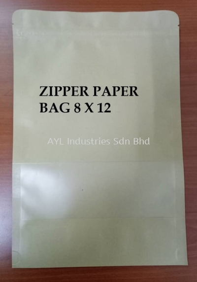 ZIPPER PAPER BAG (8X12)