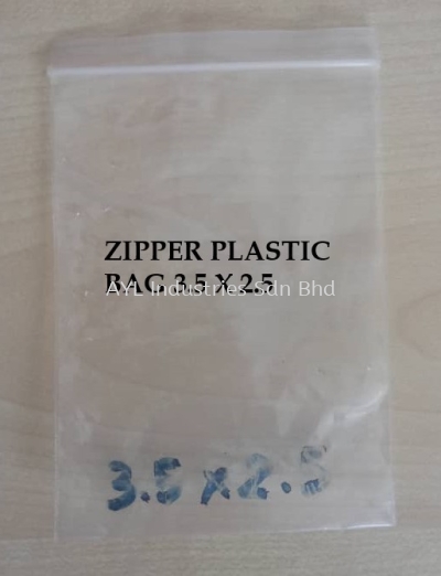 ZIPPER PLASTIC BAG 3.5 X 2.5