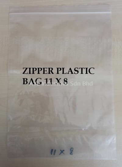 ZIPPER PLASTIC BAG 11X8