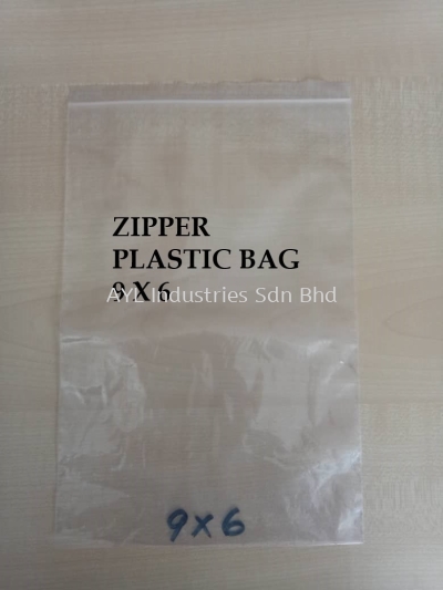 ZIPPER PLASTIC BAG 9X6