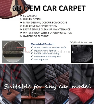 SV CARMATS 6D OEM CAR CARPET