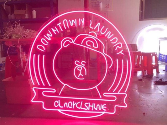 LED neon light signage with clear acrylic sheet