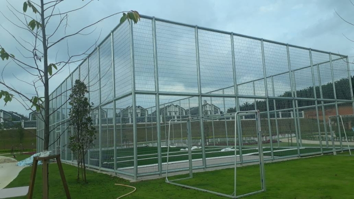 Football field fencing-mild steel hollow and wire mesh