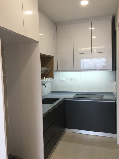 Renovation & Carpentry work in Condominium Geo Bukit Rimau Shah Alam Selangor Malaysia #tvcabinet #tvconsole #plywood #melamine #veneer #spraypaint #laminate #wardrobe #kitchencabinet #studyroom #storagecabinet #shoecabinet #table #island #bench #displaycabinet #featurewall #flutedpanel