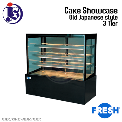 FRESH 3 Tier Cake Showcase - Old Japanese-style - FS33SC / FS34SC / FS35SC / FS36SC