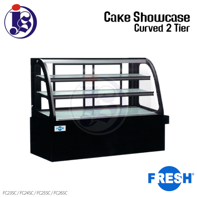 FRESH 2 Tier Cake Showcase - Curved - FC23SC / FC24SC / FC25SC / FC26SC