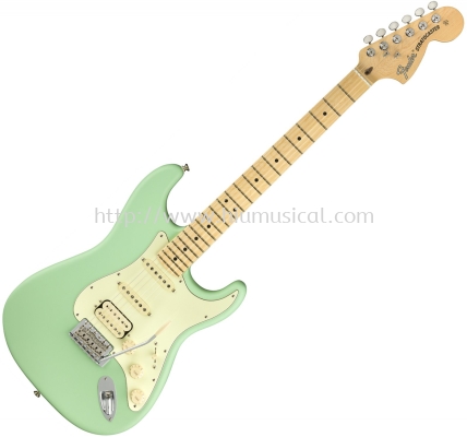 Fender American Performer HSS Stratocaster Electric Guitar, Maple FB, Satin Seafoam Green