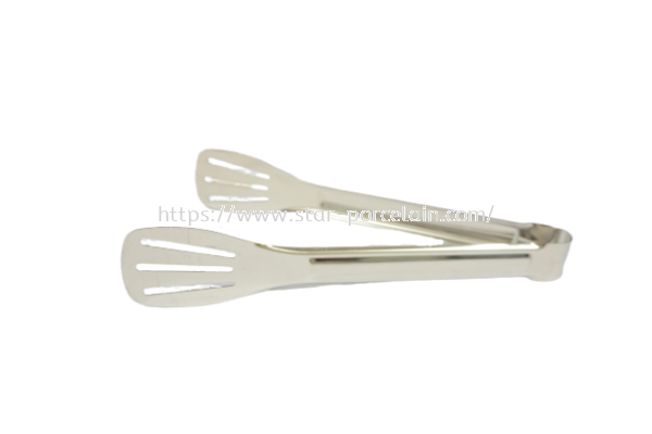 9" S/Steel Food Tong (Three lines)