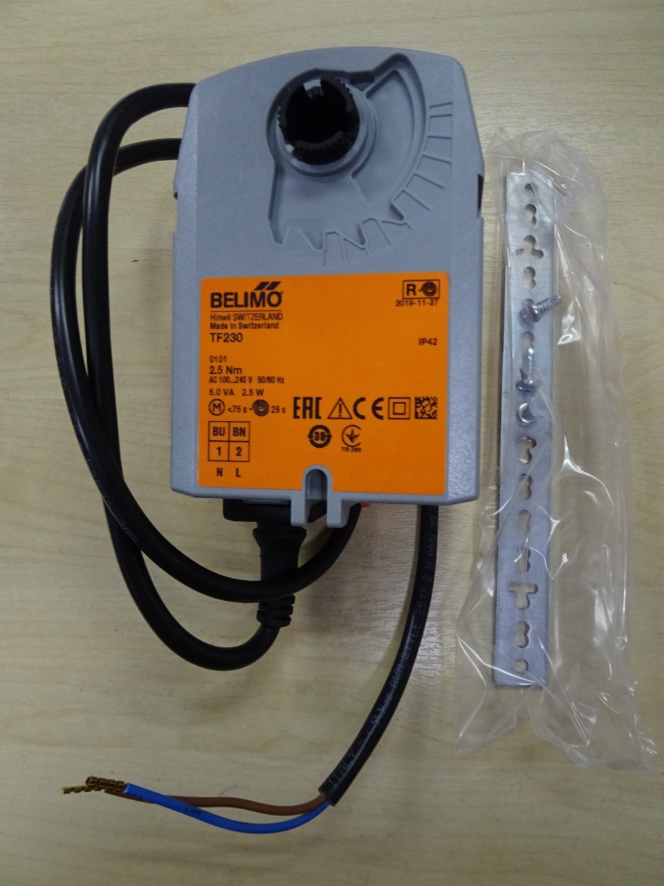 BELIMO TF230 OPEN-CLOSE SPRING-RETURN DAMPER ACTUATOR 2NM, 230VAC, 50/60HZ