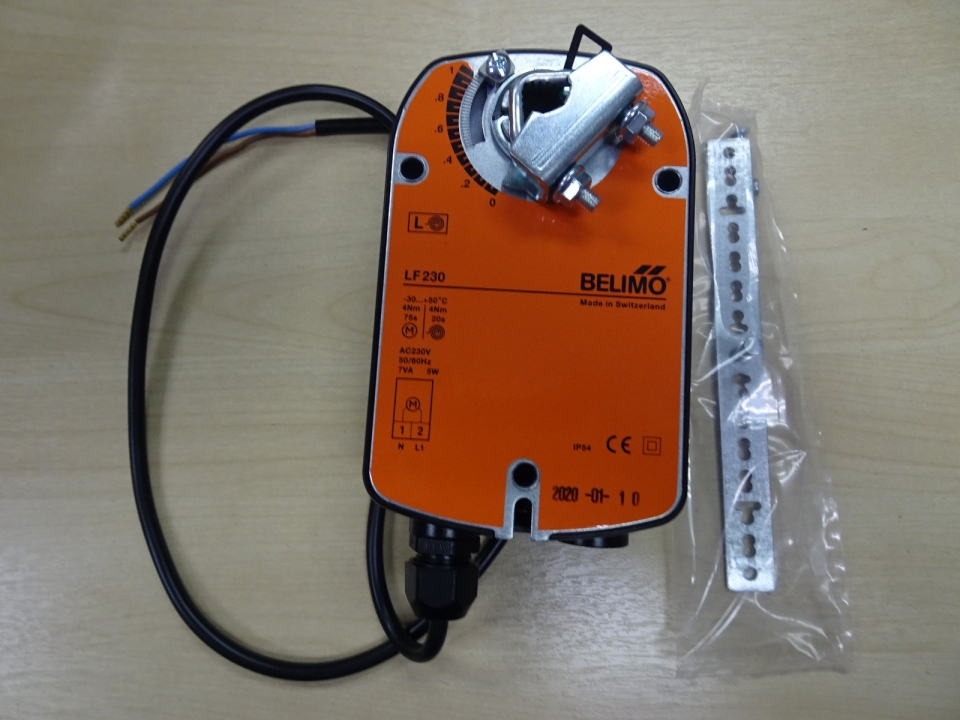 BELIMO LF230 OPEN-CLOSE SPRING-RETURN DAMPER ACTUATOR 4NM, 230VAC, 50/60HZ