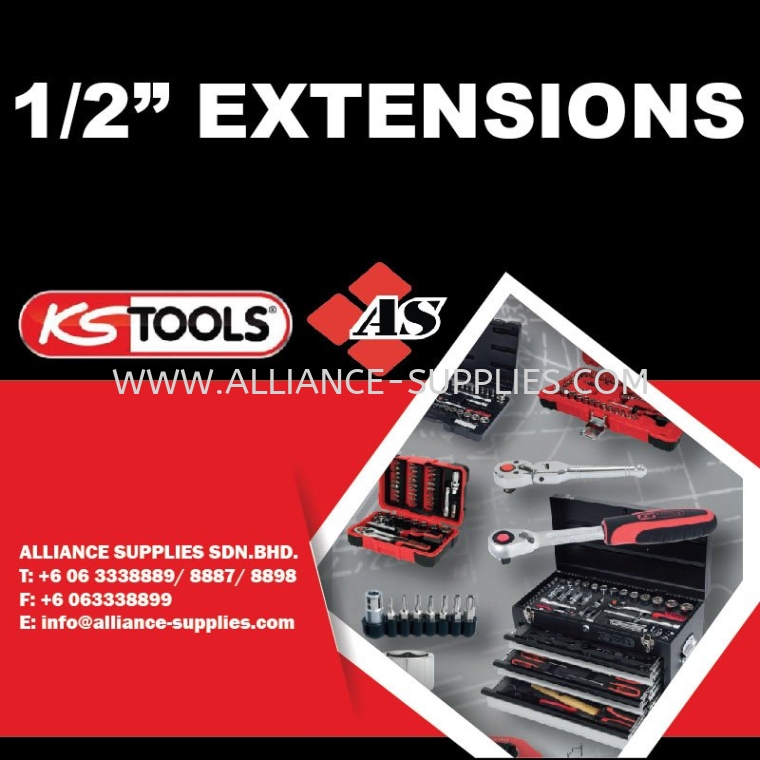 KS TOOLS 1/2 Extensions KS TOOLS 1/2 Extensions KS TOOLS Sockets &  Operating Tools KS TOOLS Malaysia, Melaka, Selangor, Kuala Lumpur (KL),  Johor Bahru (JB), Sarawak Supplier, Supply, Supplies