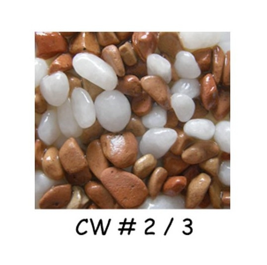 Pebble Stone :  CW#2/3 Pebble Stone Sample / Color Stone & Brick Pattern Color   Choose Sample / Pattern Chart