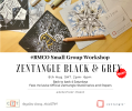 Zentangle Black & Grey Tile Zentangle Workshops  Zentangle