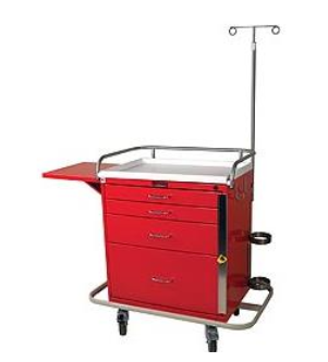 Short Cabinet 4 Drawer Emergency Cart
