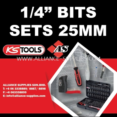 KS TOOLS 1/4" Bit Sets 75mm