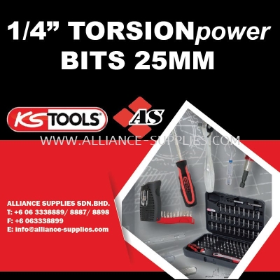 KS TOOLS 1/4" TORSIONpower Bits 25mm