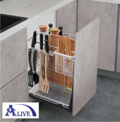 MULTI FUNCTION THREE LAYERS PULL OUT BASKET (SUS304) (TYPE 1)