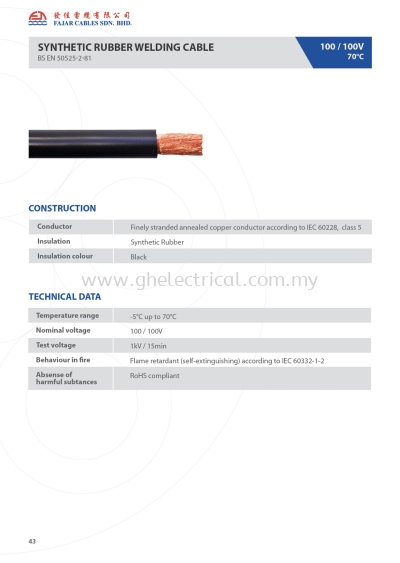 Fajar Welding Cable (full Copper)