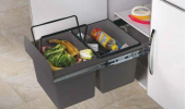 BOTTOM MOUNTED BIN WITH SOFT CLOSING SLIDE (TYPE 1) Kitchen Duster Bin Kitchen Cabinet Basket & Hardware