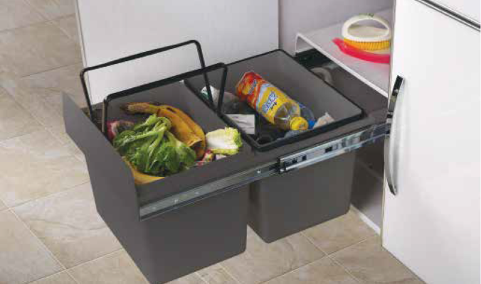 BOTTOM MOUNTED BIN WITH SOFT CLOSING SLIDE (TYPE 1)