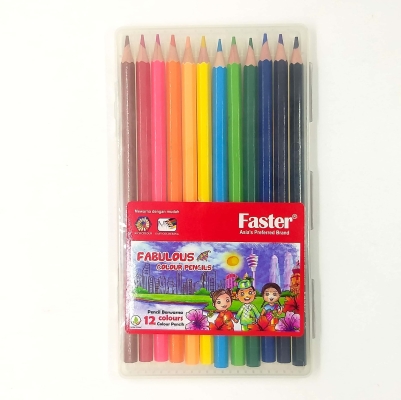 Faster Fabulous Colour Pencils 12 Colors