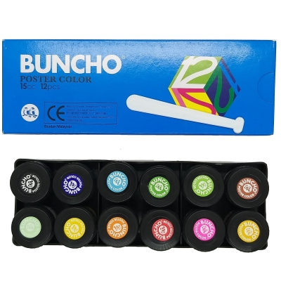 Buncho Poster Color 15cc 12 Colors