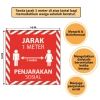 Sticker Lantai Penjarakan Sosial Set A PK1045M/PK1047M (10 Unit) COVID-19