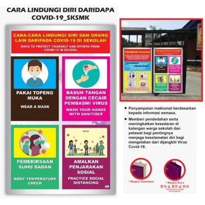 Poster Dinamik Cara Lindungi Diri Daripada COVID-19 SK/SMK