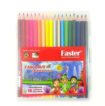 Faster Fabulous Colour Pencils 18 Colors