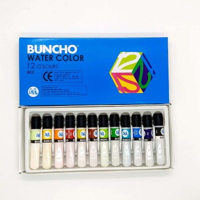 Buncho Water Color 6cc 12 Colors