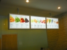 Aluminium lightbox with surface acrylic sheet c/w inkjet sticker Menu & Advertising Display Lightbox