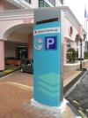 Parking sign-aluminium box up c/w 2K painting & LED light inside Free Standing & Directional Signage