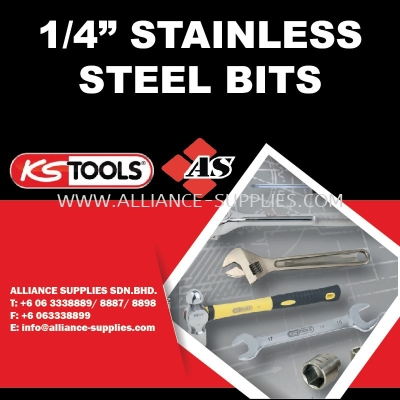 KS TOOLS 1/4" Stainless Steel Bits