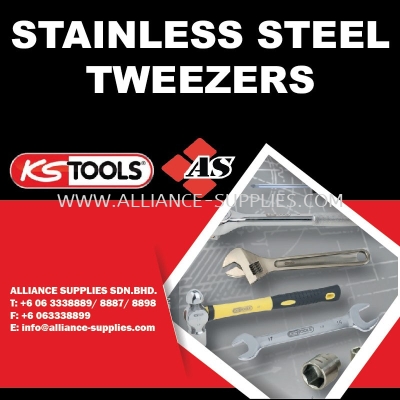 KS TOOLS Stainless Steel Tweezers