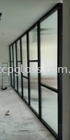 Shopfront Aluminium Frame with Reeded Glass SHOPFRONT GLASS / GLASS PARTITION