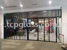 Shopfront Glass W Powder Coated Aluminium & High Performance Sliding Door. SHOPFRONT GLASS / GLASS PARTITION