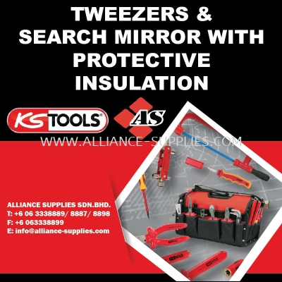 KS TOOLS Tweezers & Search Mirror Protective Insulation