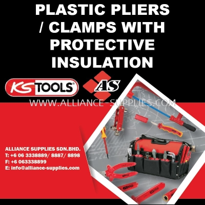 KS TOOLS Plastic Pliers / Clamps with Protective Insulation