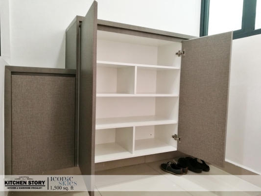 Low Height Custom Shoe Cabinet Design Refer - Penang