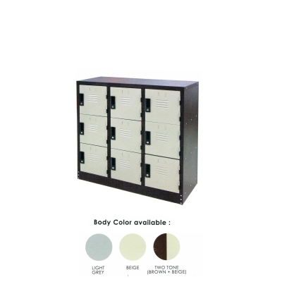 Half Height 9 Compartment Steel Locker