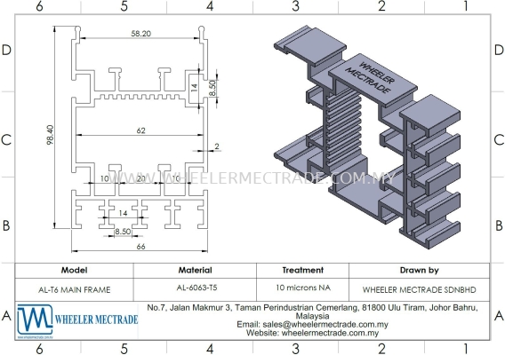 Free Flow Conveyor Profile (Main Frame) 