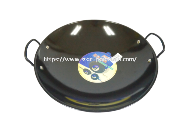 40CM ENAMEL BLACK WOK